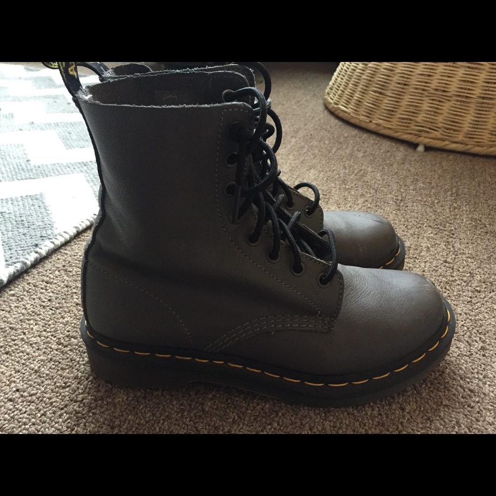 Gray Doc Martens